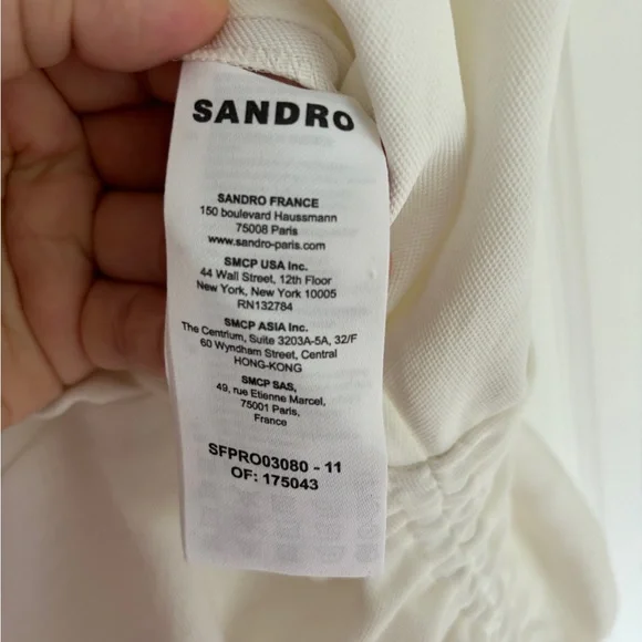 Sandro Elegant White Blouse - Picture 13 of 15